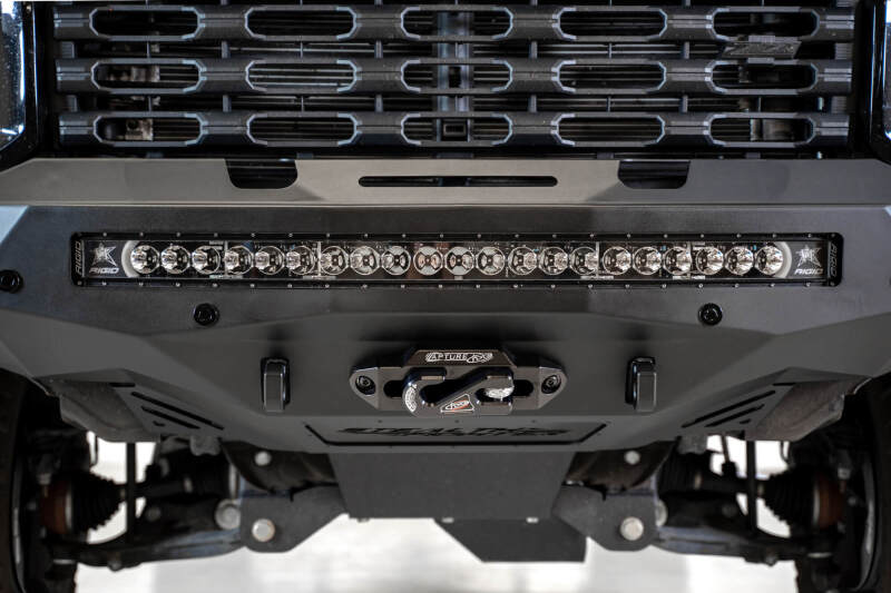 Chevrolet Silverado 2500 Bumper - Front - Addictive Desert Designs - Stealth Fighter - Hammer Black with Satin Black Panels - `20-`27